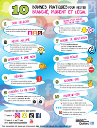 Affiche : 10 bonnes pratiques pour rester branché, prudent et légal