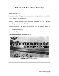 Fiche technique chronologique de l'école du Boisjoli