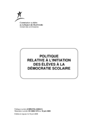 Politique relative à l'initiation des élèves à la démocratie scolaire