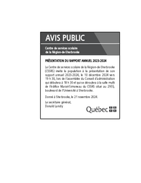 Présentation du rapport annuel 2023-2024