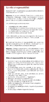 Brochure : Les rôles et responsabilités