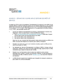 Annexe 1 : Démarche à suivre afin d'obtenir des prêts et services