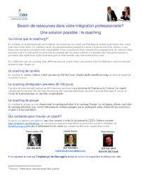 Offre de service de coaching
