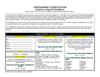 Questionnaire d'identification pour l'accès à l'égalité en emploi