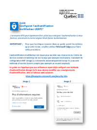 Guide pour configurer l'authentification multifacteur (AMF)