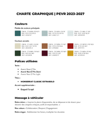 Charte graphique du Plan d'engagement vers la réussite (PEVR) 2023-2027