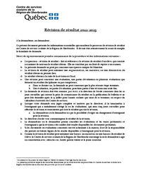 Informations sur la demande de révision de résultat 2022-2023