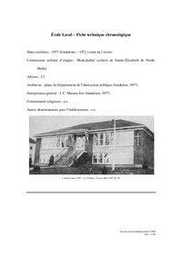 Fiche technique chronologique de l'école Laval