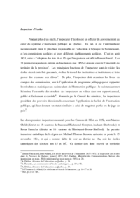 Histoire CSSRS : Inspecteur d’écoles