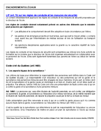 Encadrements légaux de la surveillance