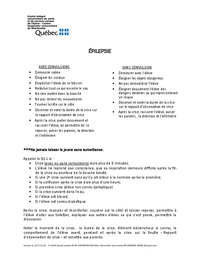 Plan d'intervention : Épilepsie
