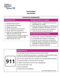 Plan d'intervention : Épilepsie