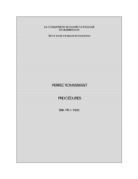 Procédures de perfectionnement