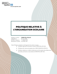 Politique relative à l'organisation scolaire