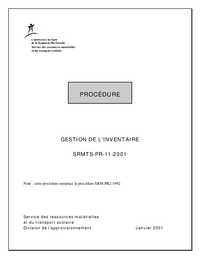 Procédure de gestion de l'inventaire