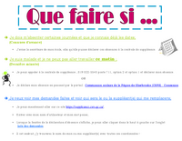 Affiche : Que faire si... (suppléance de personnel enseignant)