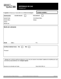 Formulaire de référence de cas