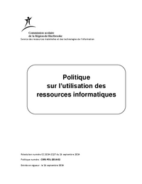 Politique sur l’utilisation des ressources informatiques