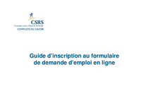 Guide d'inscription au formulaire de demande d'emploi en ligne