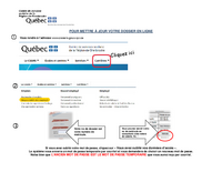 Procédure pour mettre à jour votre dossier en ligne