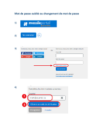 Procédure pour Mozaïk : Mot de passe oublié ou changement de mot de passe