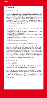 Brochure : Dysphasie