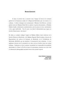 Histoire CSSRS : Remerciements