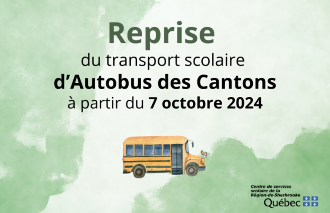 Reprise du transport scolaire d'Autobus des Cantons à partir du 7 octobre 2024