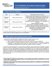 Avis de désignation des membres parents d'un élève au CA du CSSRS