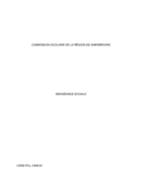 Politique de bienséance sociale