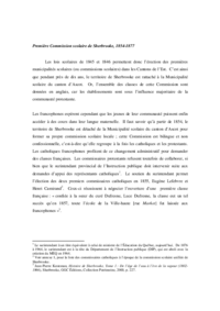 Histoire CSSRS : Première Commission scolaire de Sherbrooke, 1854-1877