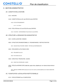 Plan de classification de Constellio