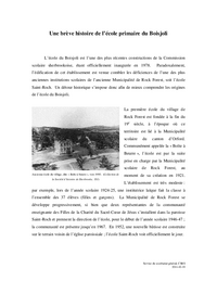 Une brève histoire de l’école primaire du Boisjoli 