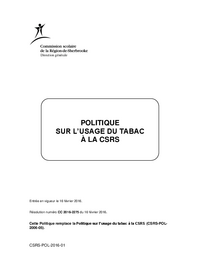 Politique sur l'usage du tabac à la CSRS