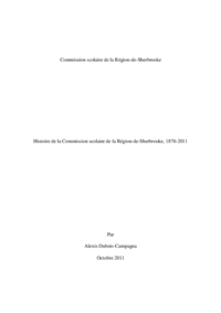 Histoire de la Commission scolaire de la Région-de-Sherbrooke, 1876-2011