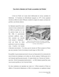 Une brève histoire de l’école secondaire du Triolet