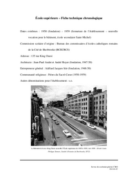 Fiche technique chronologique de l'École supérieure