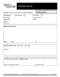 Formulaire de référence de cas
