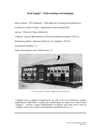 Fiche technique chronologique de l'école Ligugé