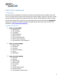 Standards de cadre, porte et quincaillerie (2021)