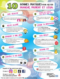 Affiche : 10 bonnes pratiques pour rester branché, prudent et légal