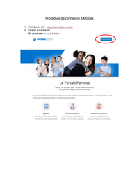 Procédure de connexion à Mozaïk-Portail Parents