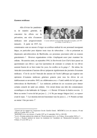 Histoire CSSRS : Examens médicaux