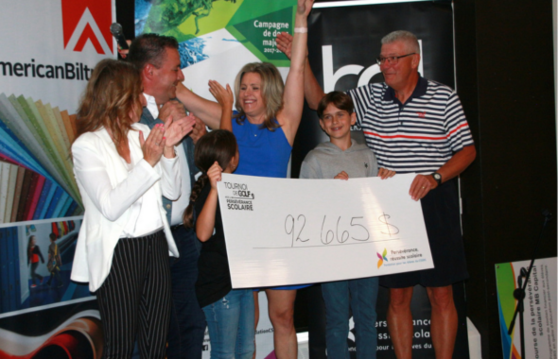 Remise de chèque de la Fondation des élèves du CSSRS au golf de Sherbrooke