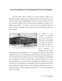 Une brève histoire de l’école primaire Pie-X-de l’Assomption