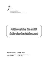 Politique relative à la qualité de l'air dans les établissements
