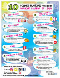 Affiche : 10 bonne pratiques pour rester branché, prudent et légal