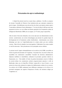 Histoire CSSRS : Présentation du sujet et méthodologie