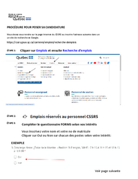 Procédure pour poser sa candidature au CSSRS