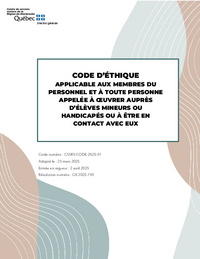 code d'éthique